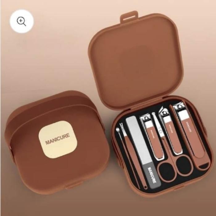 7 pcs Manicure Pedicure Nail Cutter Box Set Stainless Steel